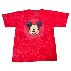 Vintage Mickey Mouse Disneyland Red Tie-Dye T-Shirt